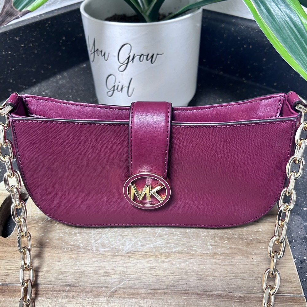 Michael Kors Burgundy Shoulder Bag